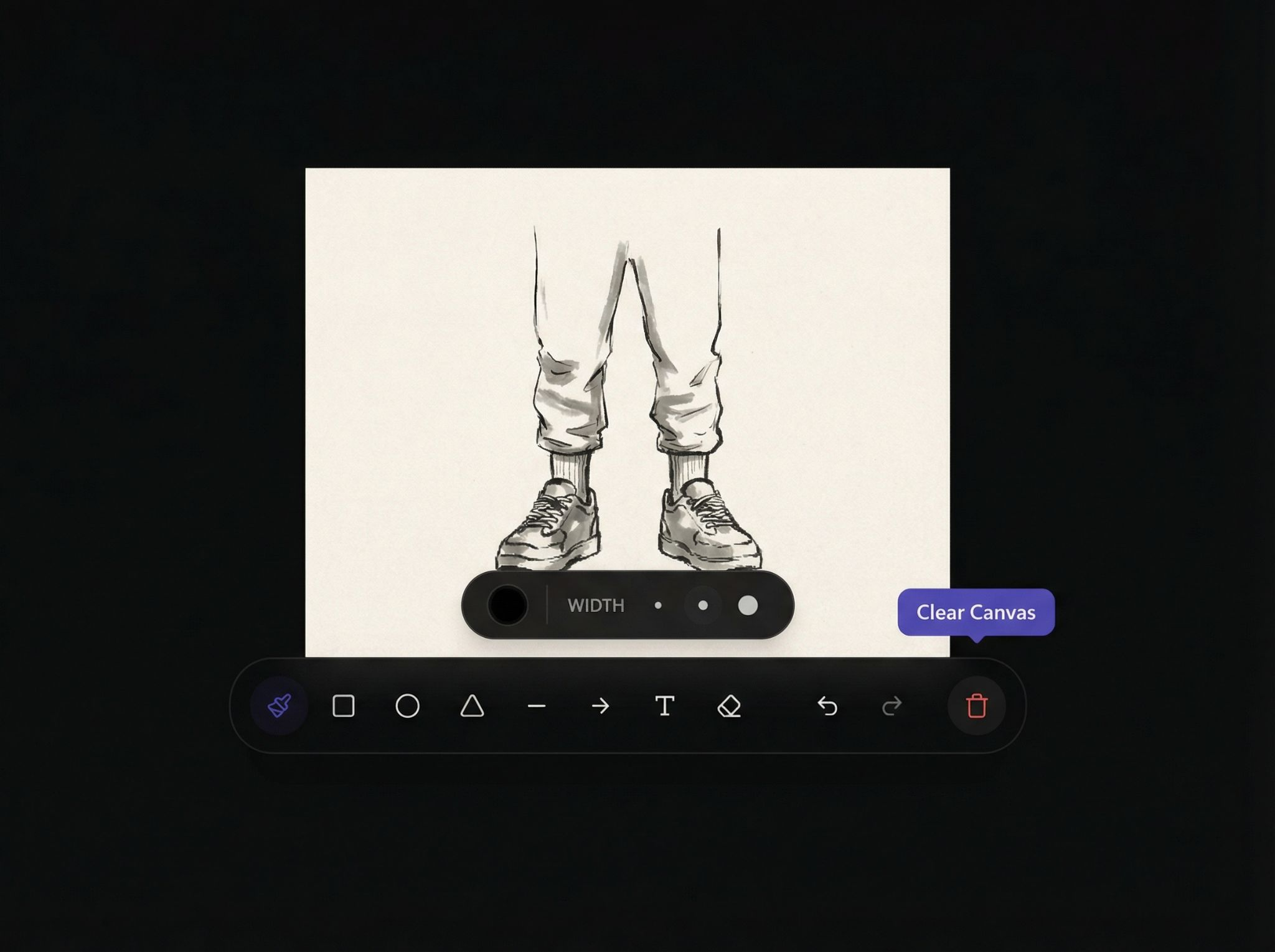 Clear canvas button